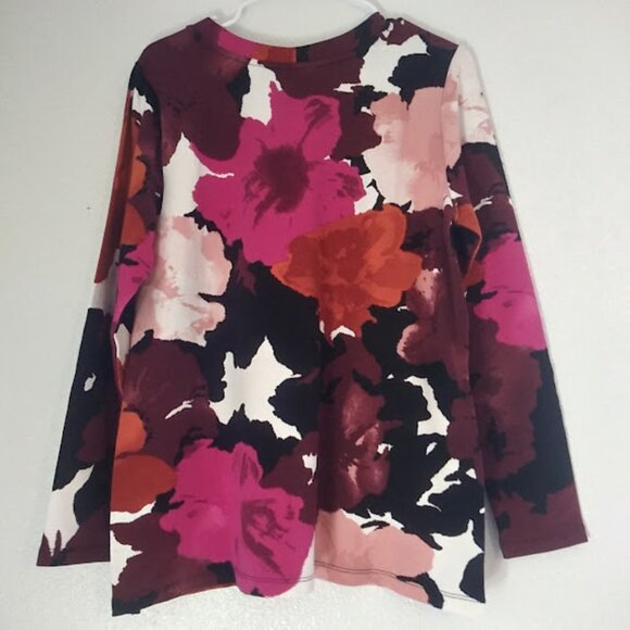 Susan Graver Weekend women's size M multicolored floral top - Picture 4 of 15